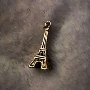 Gold tone effiel tower pendant